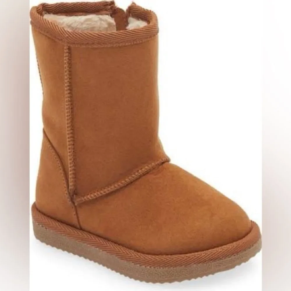 Brand New Harper Canyon Plus Faux Shearling Lined Brown Boots Size 4 Big Kids